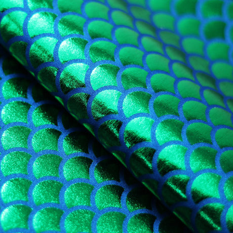 Mermaid Hologram Nylon Spandex Fabric - Assorted Colors Hologram Mermaid Fish-Scale, 58/60" Width (1 Yard)