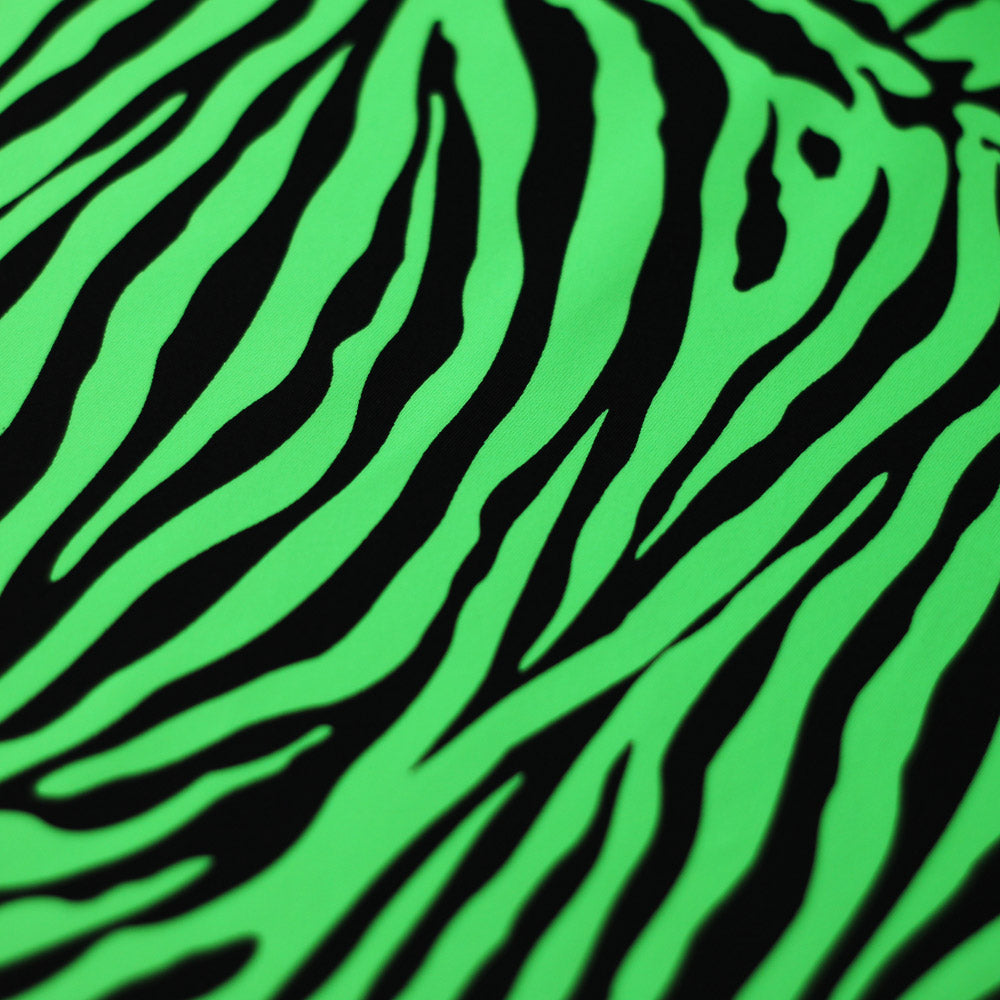 Classic Zebra Nylon Spandex Fabric - Black Zebra Animal Print, 58/60" Width (1 Yard)