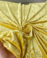 Stretch Crushed Velvet Yellow