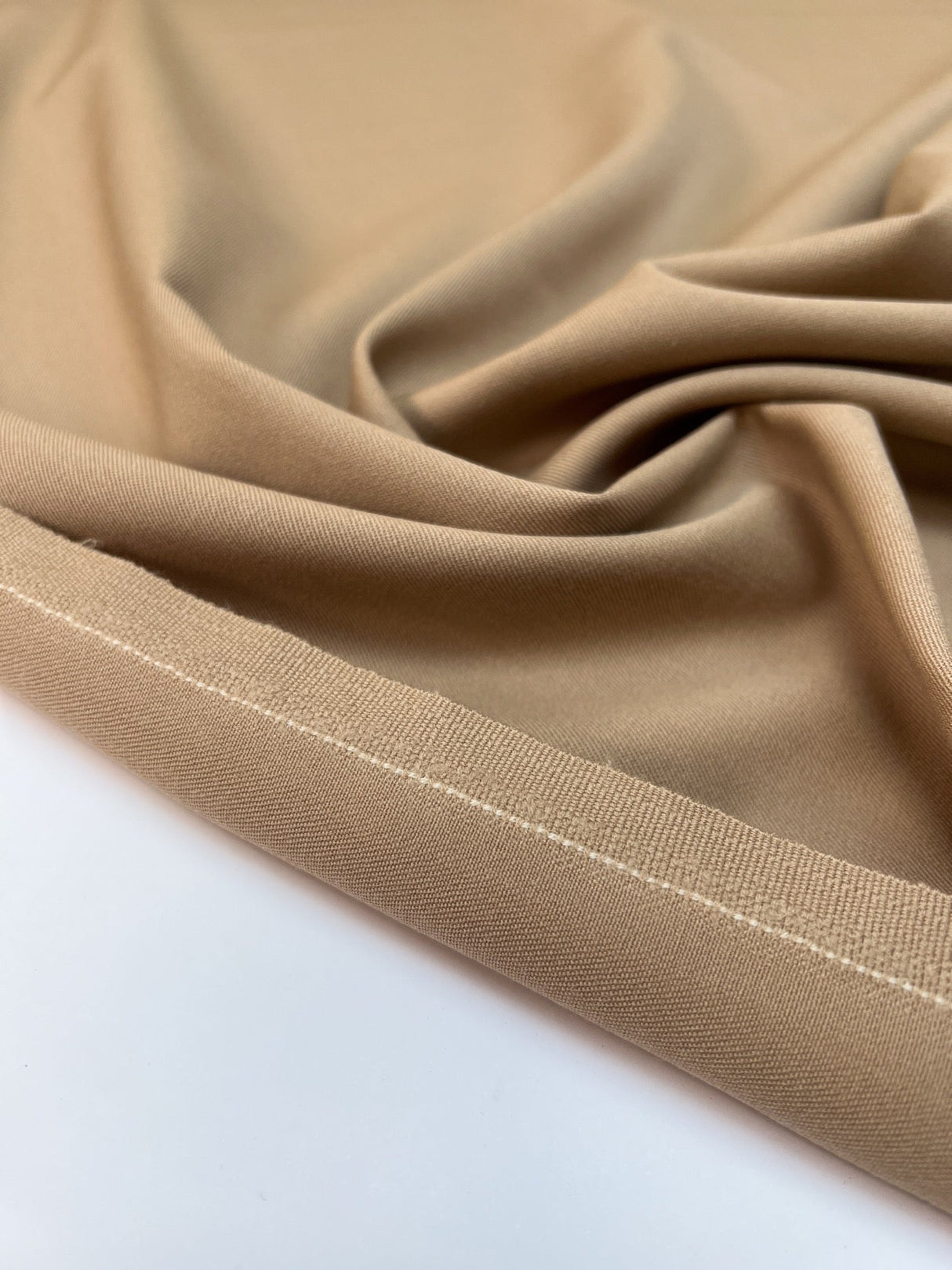 Italian Wool Twill Suit Fabric Beige