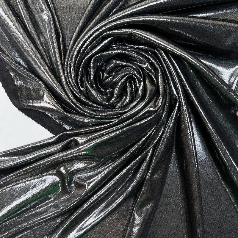 Silver Black Knitted Fabric