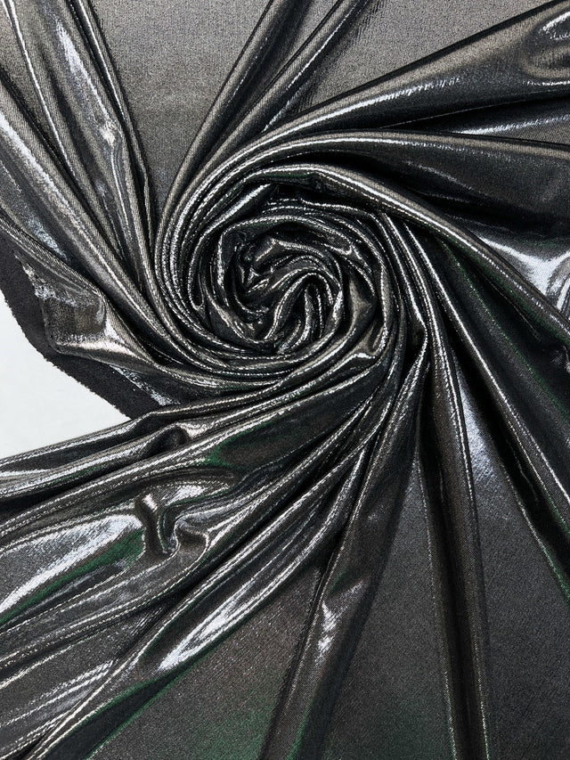 Silver Black Knitted Fabric
