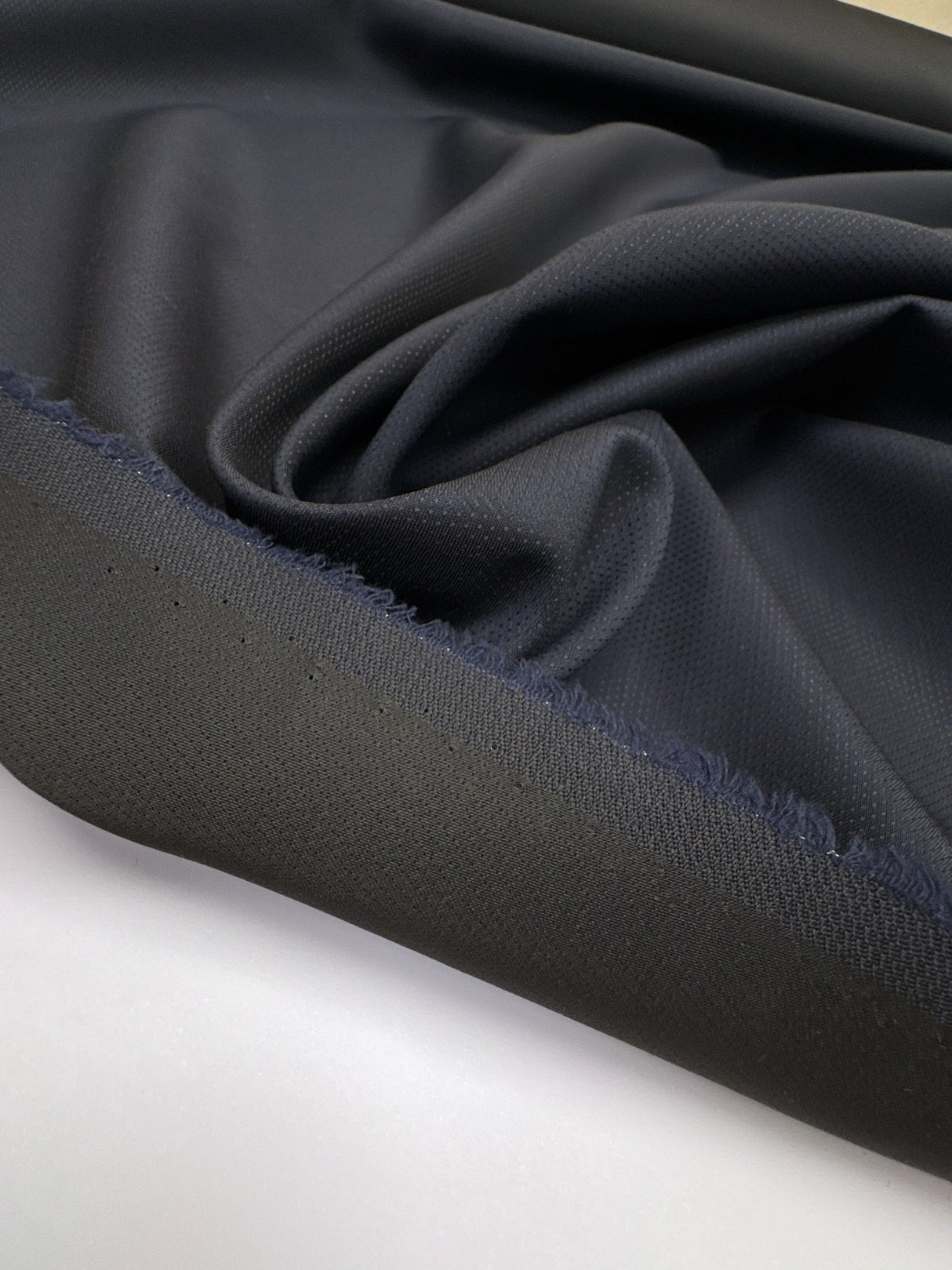 Wool Jacquard Fabric Blue Black