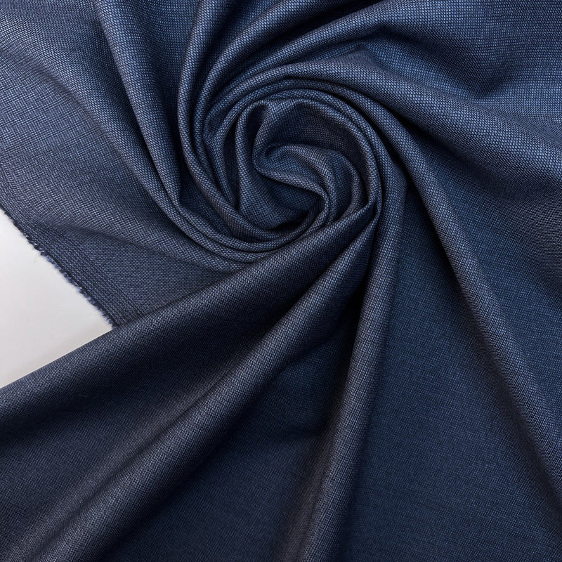Italian Wool Suit Fabric Blue Black