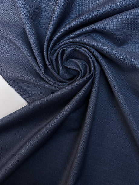 Italian Wool Suit Fabric Blue Black