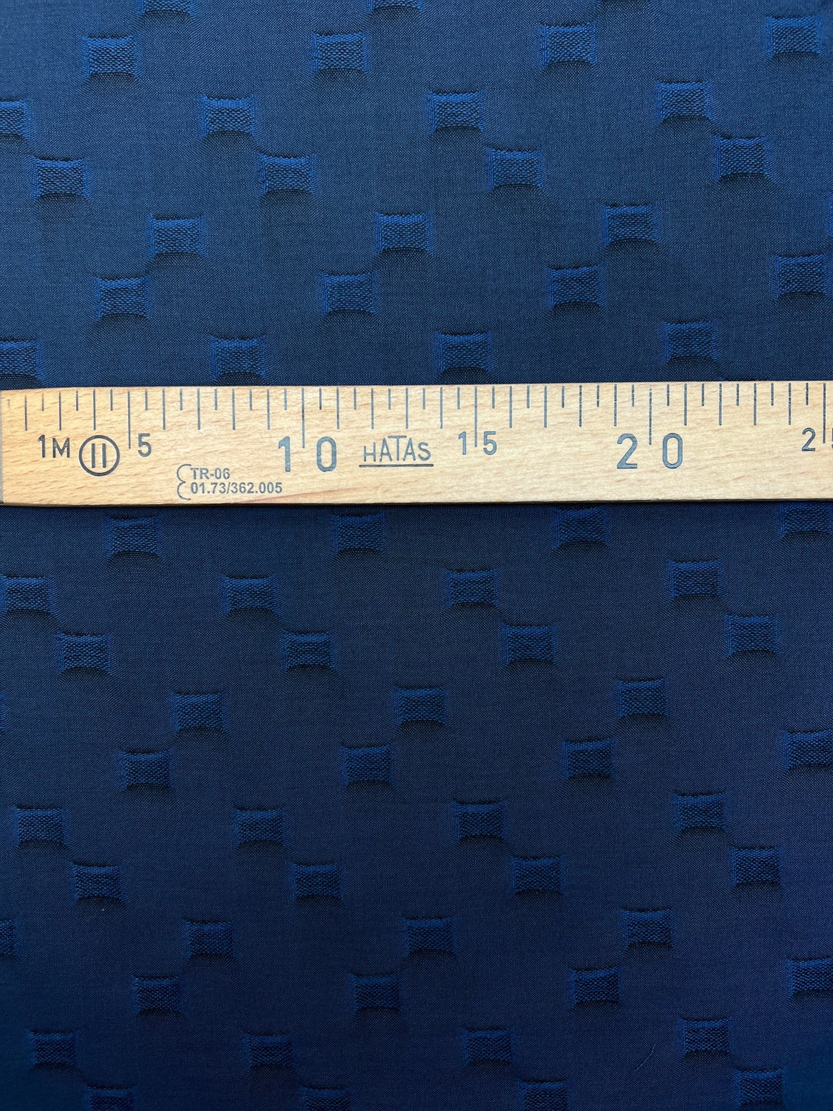 Wool Blue Black Printed Fabric