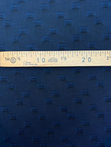 Wool Blue Black Printed Fabric