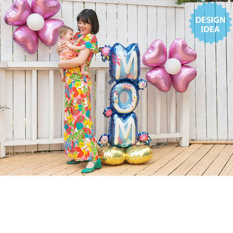 Foil Balloon Artful Florals Mom AirLoonz