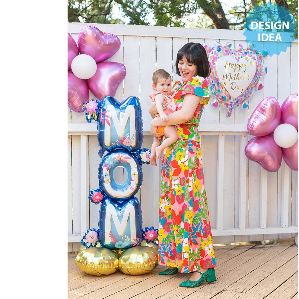 Foil Balloon Artful Florals Mom AirLoonz