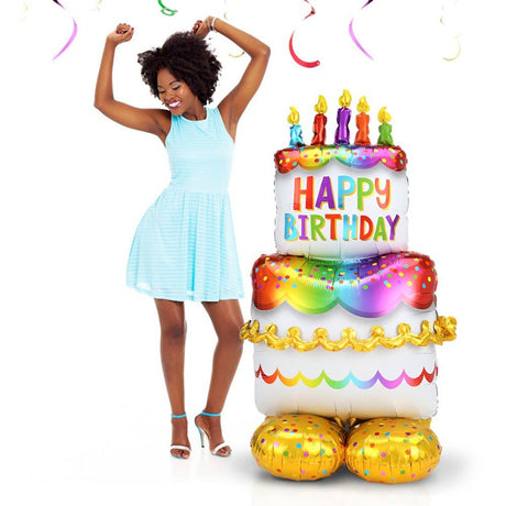 Foil Balloon Birthday Cake AirLoonz 53 Inch