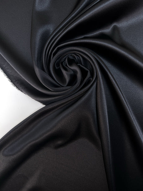 Black Silk Satin Fabric