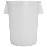 Carlisle Bronco White Round Waste Container, 55 Gallons