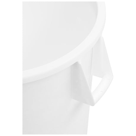 Carlisle Bronco White Round Waste Container, 55 Gallons