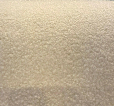 Fuzzy Wooly Boucle Polyester Fabric - Ivory Boucle Upholstery Drapery, 54" Width (1 Yard)