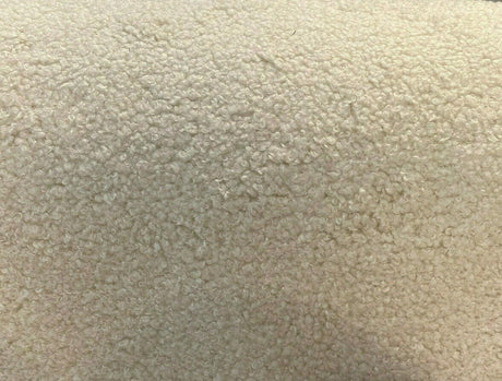 Fuzzy Wooly Boucle Polyester Fabric - Ivory Boucle Upholstery Drapery, 54" Width (1 Yard)