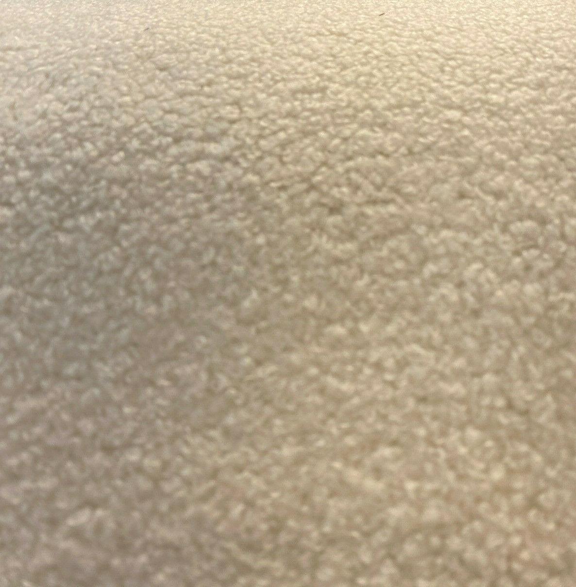 Fuzzy Wooly Boucle Polyester Fabric - Ivory Boucle Upholstery Drapery, 54" Width (1 Yard)