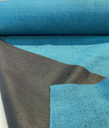 Penelope Chenille Fabric - Peacock Turquoise Upholstery, 55" Width (1 Yard)