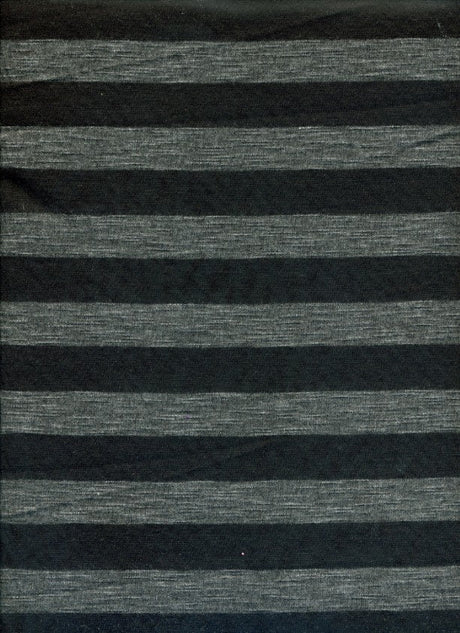 Stripe Knit Fabric Black