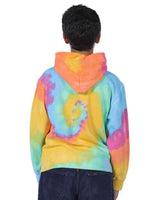 Youth Multi-Color Swirl Hooded Tie-Dyed Sweatshirt