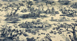 Idyllic Days Cotton Fabric - Blue Sapphire Toile, 54" Width (1 Yard)