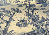 Idyllic Days Cotton Fabric - Blue Sapphire Toile, 54" Width (1 Yard)