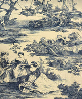 Idyllic Days Cotton Fabric - Blue Sapphire Toile, 54" Width (1 Yard)