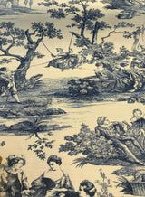 Idyllic Days Cotton Fabric - Blue Sapphire Toile, 54" Width (1 Yard)