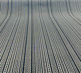 Nairobi Stitch Jacquard Upholstery Fabric - Blue Lapis Stripe, 54" Width (1 Yard)