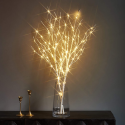 100LT White Birch Branches, 32 Inch Battery Operated LED Willow & Cherry Blossom Timer Decor