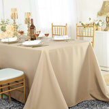 Rectangular Economy Polyester Tablecloth 90x156 Champagne