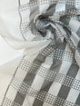 Polyester Organza Printed White Gray
