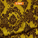Damask Flocking Taffeta Fabric - 60" Wide for Curtains, Apparel, and Décor
