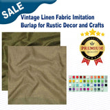 Vintage Linen Fabric Imitation Burlap for Rustic Decor and Crafts