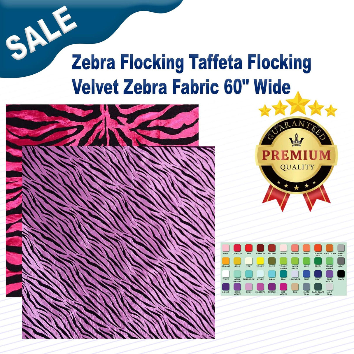 Zebra Flocking Taffeta Flocking Velvet Zebra Fabric 60" Wide