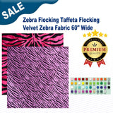 Zebra Flocking Taffeta Flocking Velvet Zebra Fabric 60" Wide