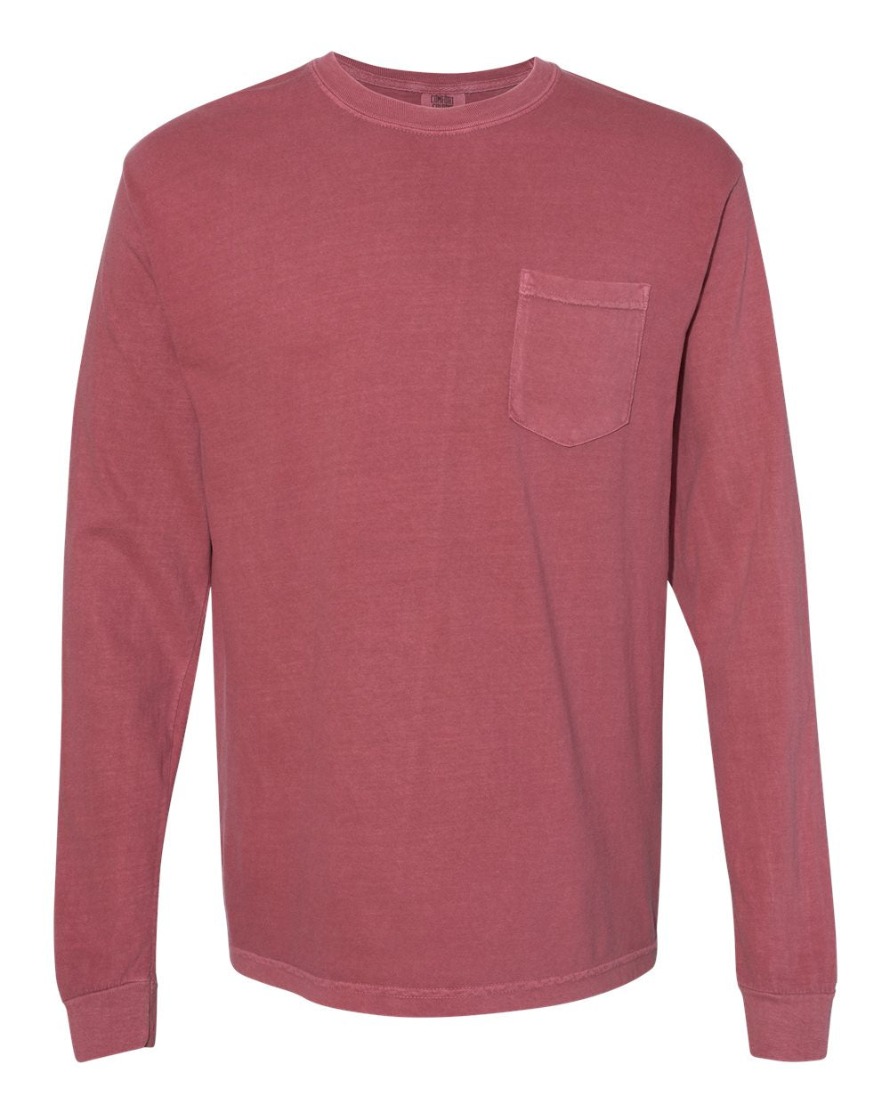 Comfort Colors® Garment-Dyed Heavyweight Crewneck Long Sleeve Pocket T-Shirt