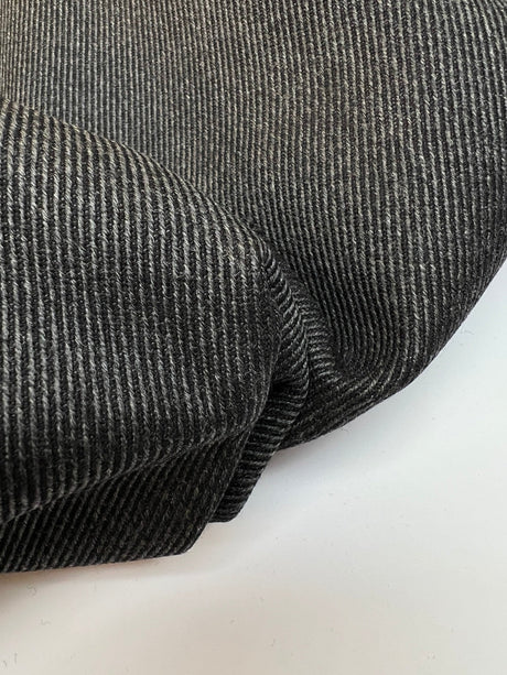 Wool Tweed Gray Black Melange
