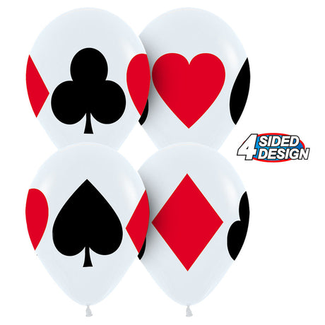 Latex Balloons 11 Inch Card Suits