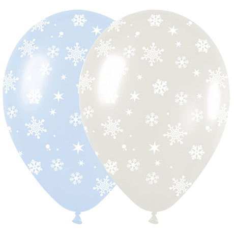 Latex Balloons Snowflakes 11 Inch
