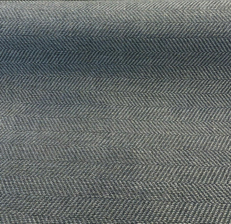 Native Herringbone Chenille Upholstery Fabric - Flannel Gray And Charcoal Herringbone, 56" Width, 2.4" Vertical Repeat (1 Yard)