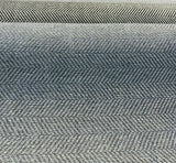Native Herringbone Chenille Upholstery Fabric - Flannel Gray And Charcoal Herringbone, 56" Width, 2.4" Vertical Repeat (1 Yard)