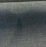 Native Herringbone Chenille Upholstery Fabric - Flannel Gray And Charcoal Herringbone, 56" Width, 2.4" Vertical Repeat (1 Yard)