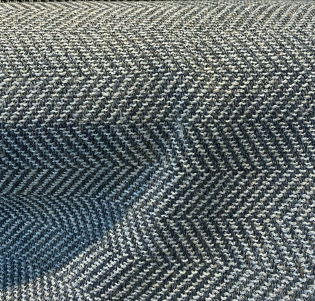 Native Herringbone Chenille Upholstery Fabric - Flannel Gray And Charcoal Herringbone, 56" Width, 2.4" Vertical Repeat (1 Yard)