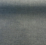 Native Herringbone Chenille Upholstery Fabric - Flannel Gray And Charcoal Herringbone, 56" Width, 2.4" Vertical Repeat (1 Yard)