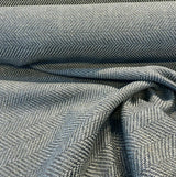 Native Herringbone Chenille Upholstery Fabric - Flannel Gray And Charcoal Herringbone, 56" Width, 2.4" Vertical Repeat (1 Yard)