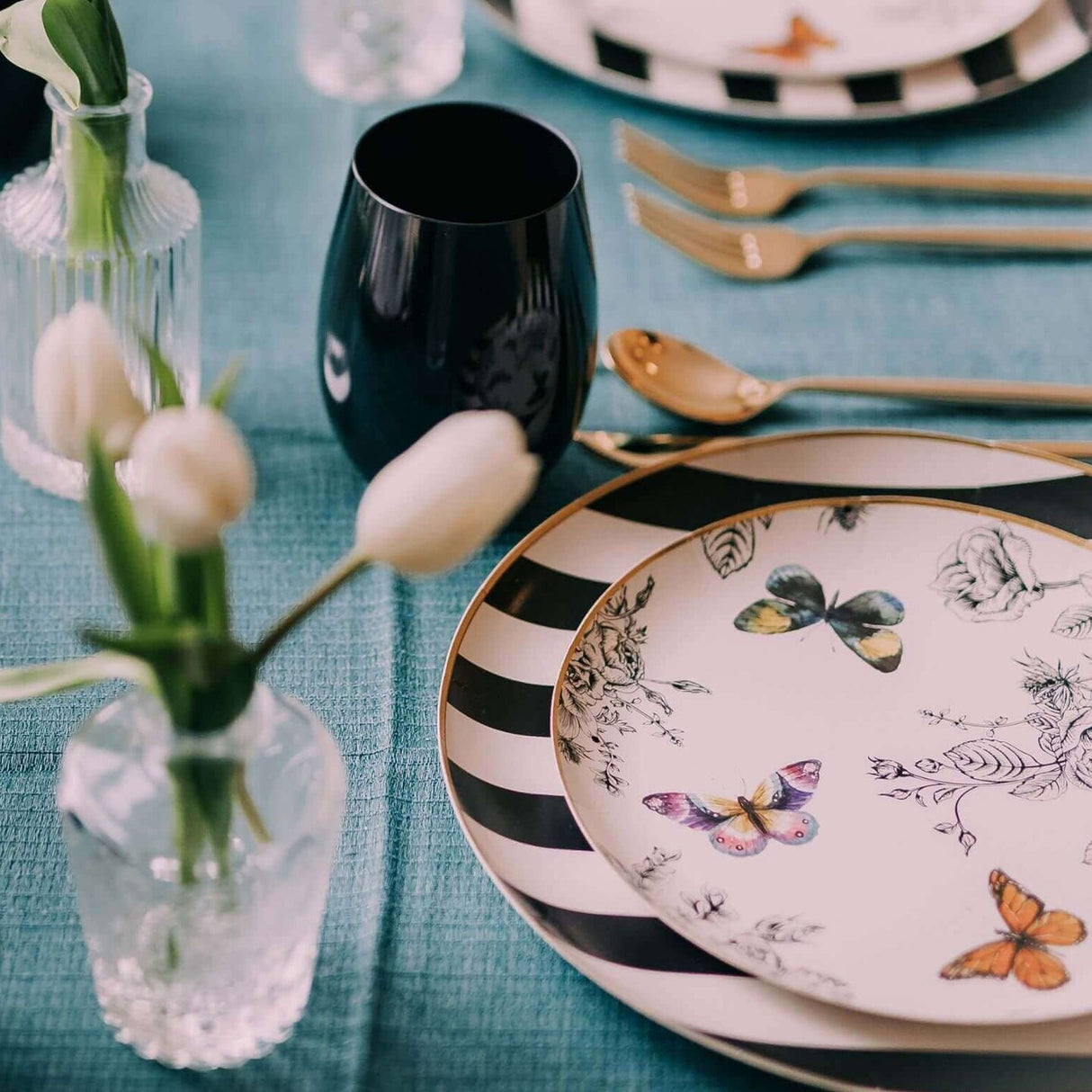 120 Count Earthtrends Monarch Paper Plates for Party Catering Events Assorted Colors 8 Inc