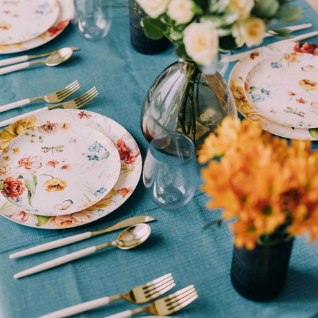 20 Count Elegant 8 Inch Earthtrends Aviv Design Disposable Paper Plates