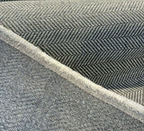 Native Herringbone Chenille Upholstery Fabric - Gray Slate Beige Herringbone, 56" Width (1 Yard)