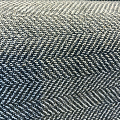 Native Herringbone Chenille Upholstery Fabric - Gray Slate Beige Herringbone, 56" Width (1 Yard)