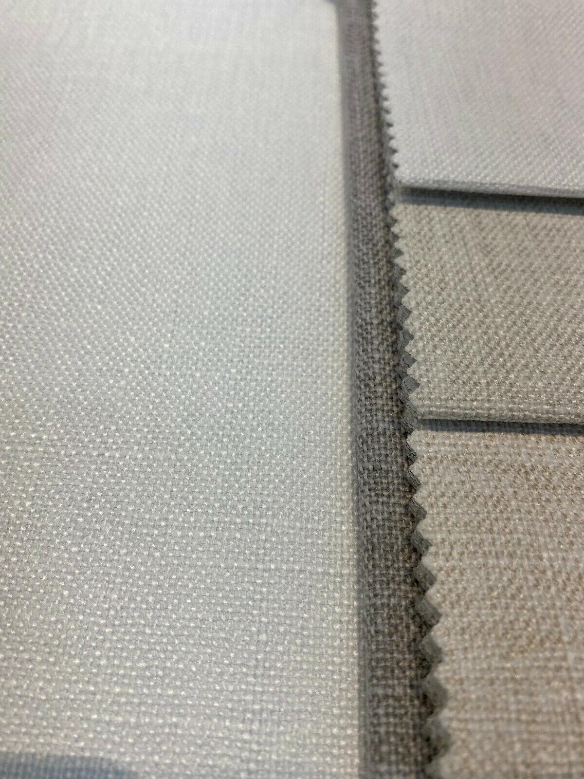 Motion Linen Blackout Polyester Fabric - White, 55" Width (1 Yard)